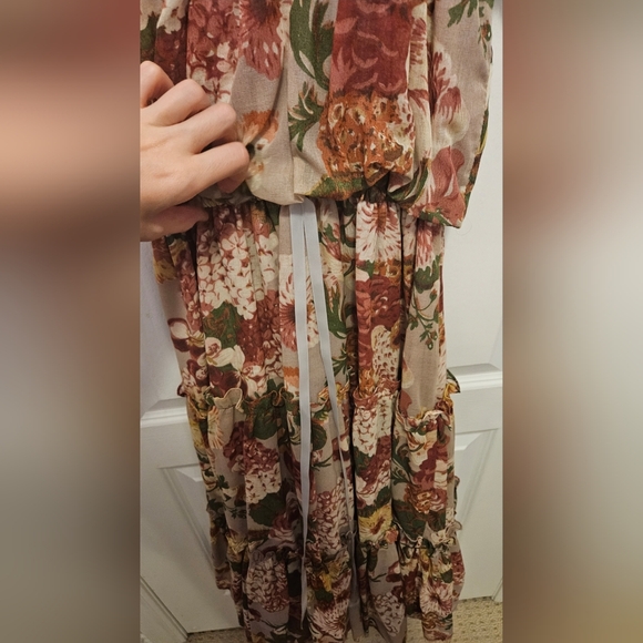 Vintage 1970s Floral Maxi Dress Joseph Ribkoff - Picture 3 of 6